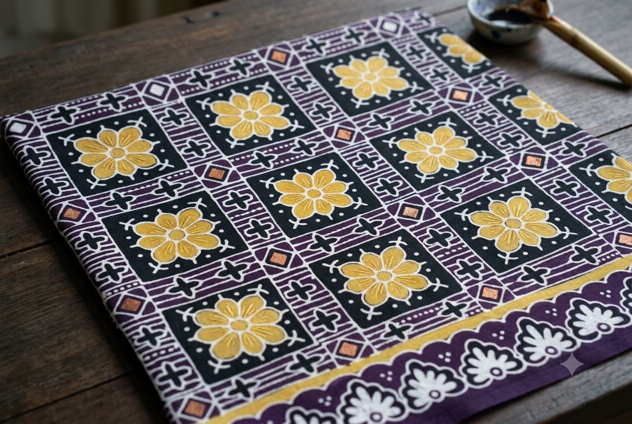 Ilustrasi Batik Banten Motif Kapurban | Sumber: Generated AI