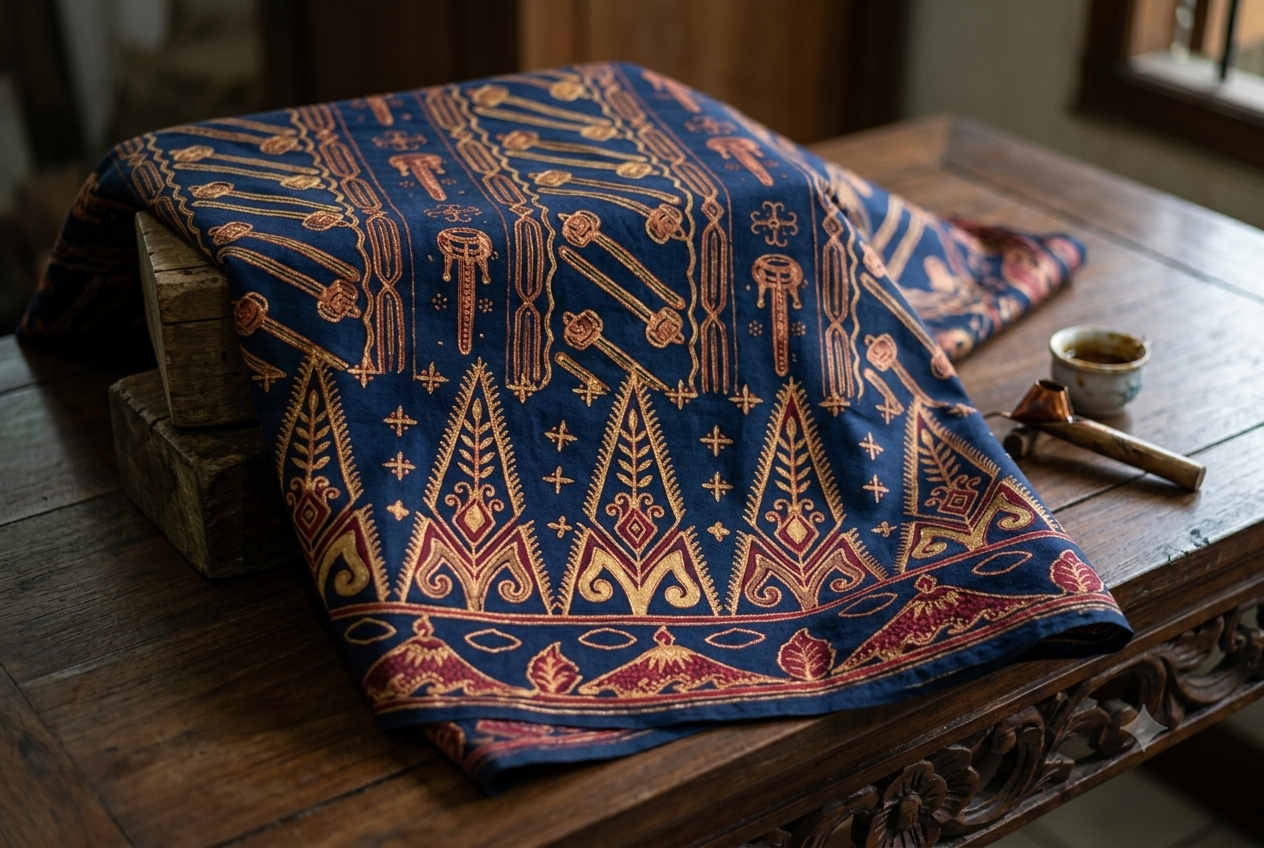 Ilustrasi Batik Banten Motif Pasepen | Sumber: Generated AI
