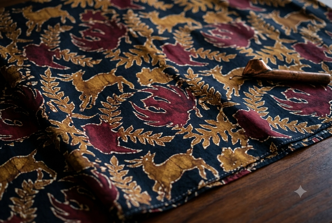 Ilustrasi Motif Batik Alas Purwo Banyuwangi | Sumber: Generated AI