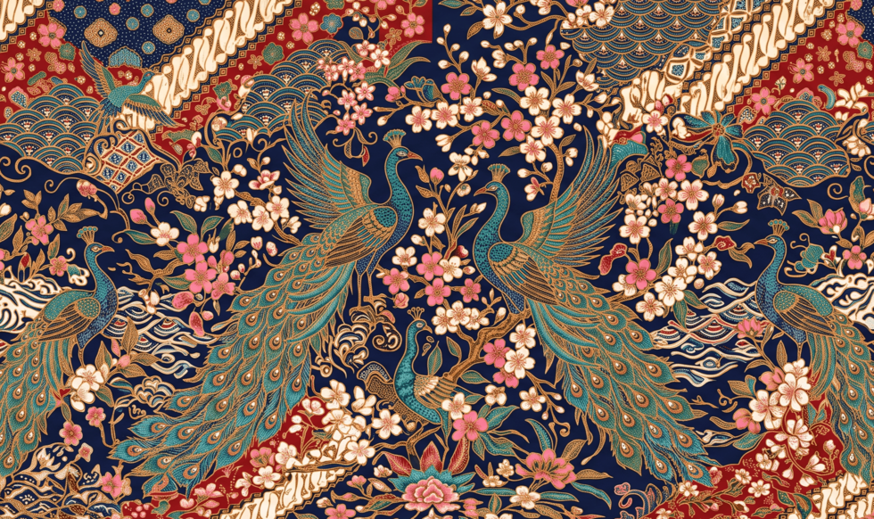 Ilustrasi Motif Merak Abyorhokokai | Generated by AI