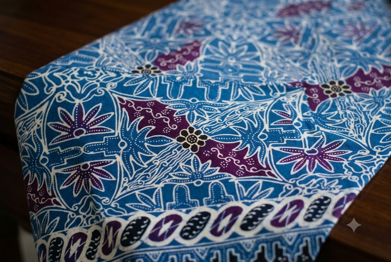 Ilustrasi Batik Banten Motif Madhe Mundu | Sumber: Generated AI