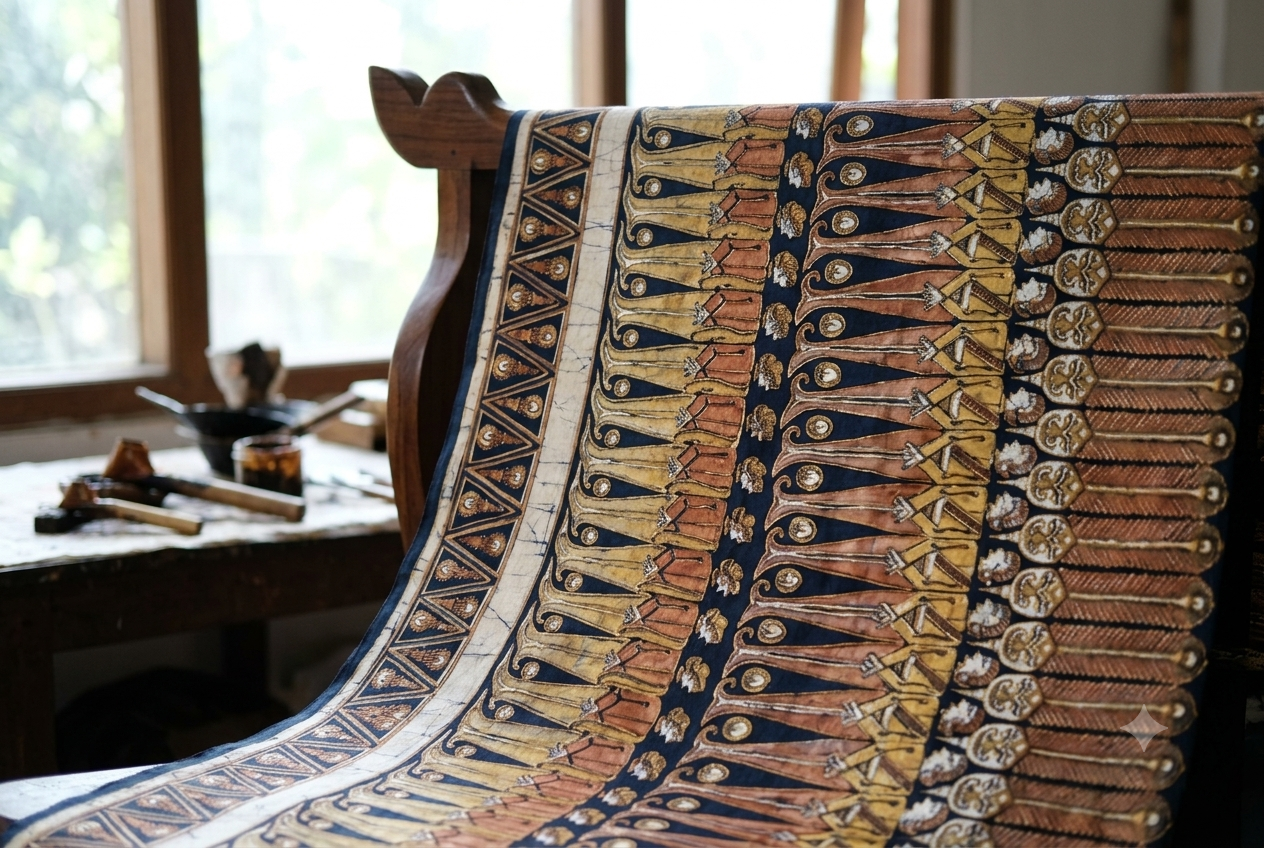 Ilustrasi Batik Bojonegoro Motif Rancak Thengul | Sumber: Generated AI