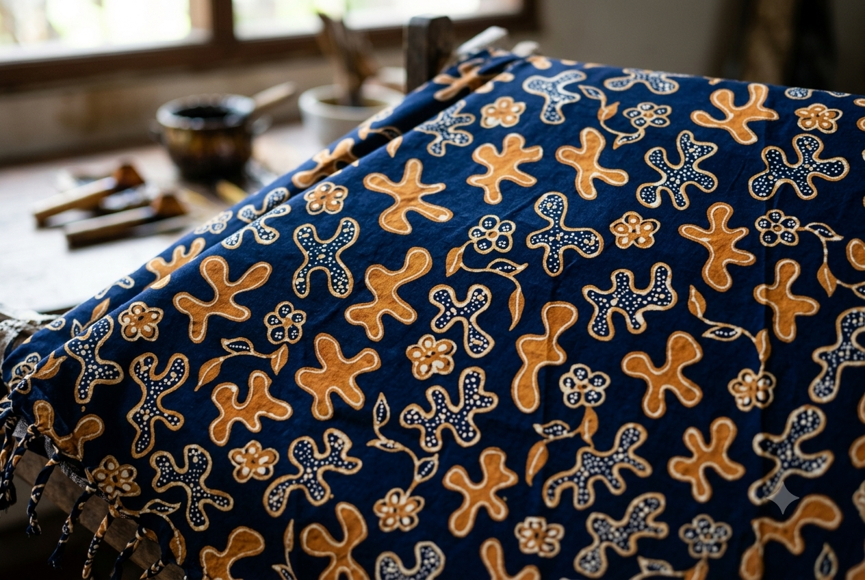 Ilustrasi Motif Batik Jahe Puger Banyumas | Sumber: Generated AI