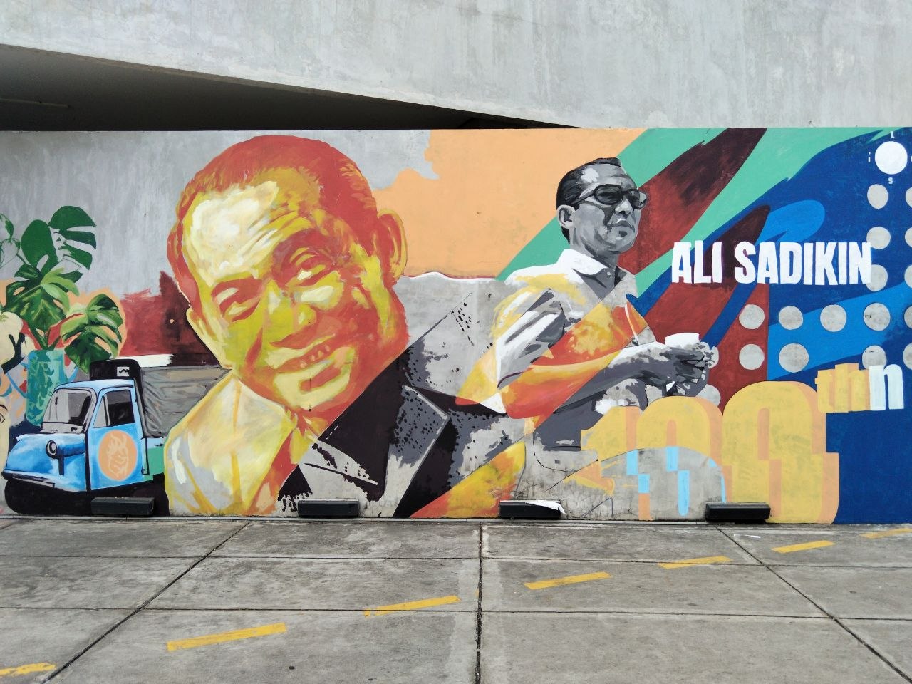 Mural Ali Sadikin di Taman Ismail Marzuki pada 2026. (Foto: Good News From Indonesia/Dimas Wahyu Indrajaya).