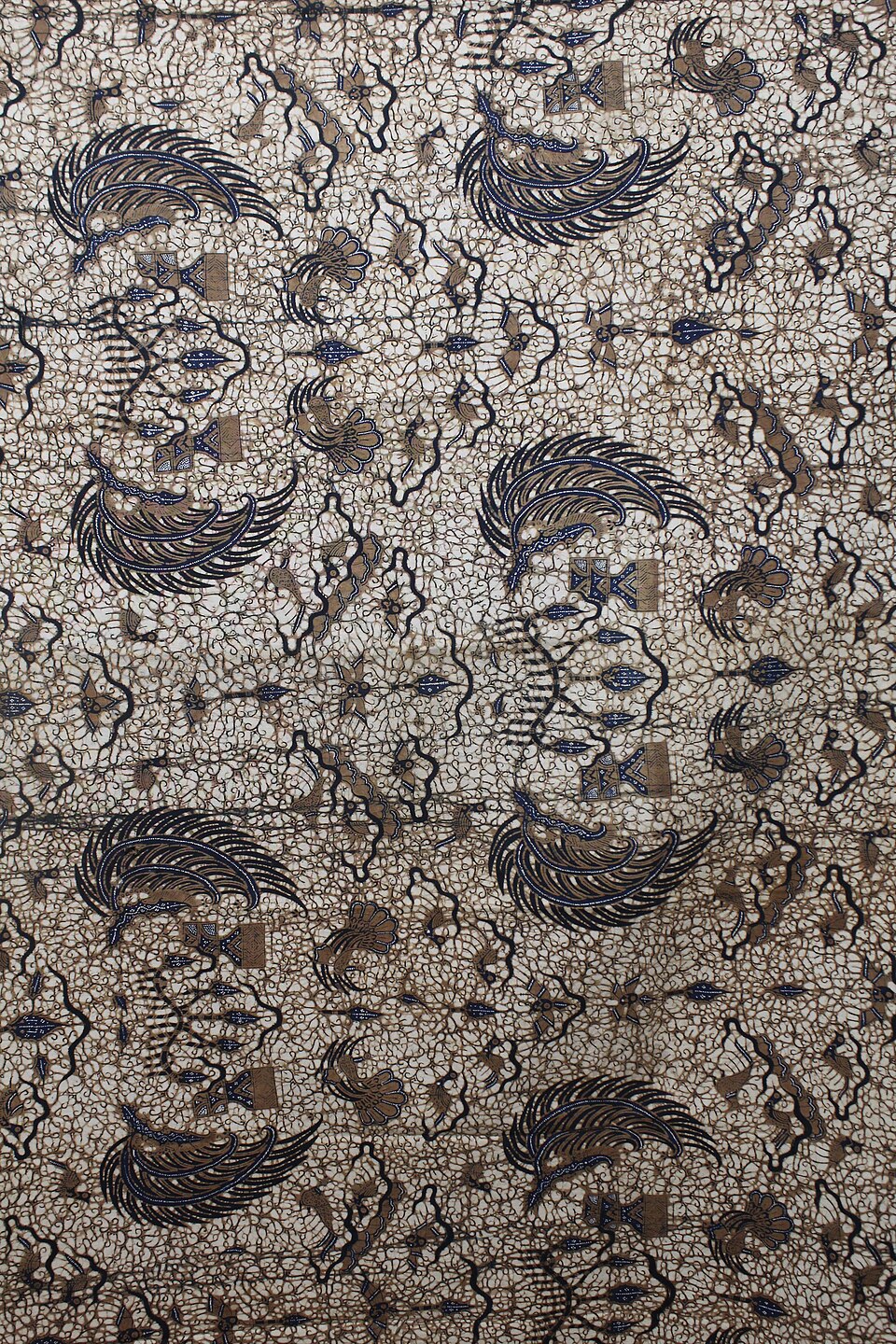 Batik Pekalongan Motif Semen | Sumber: Wikimedia Commons @Museum Dewantara Kirti Griya