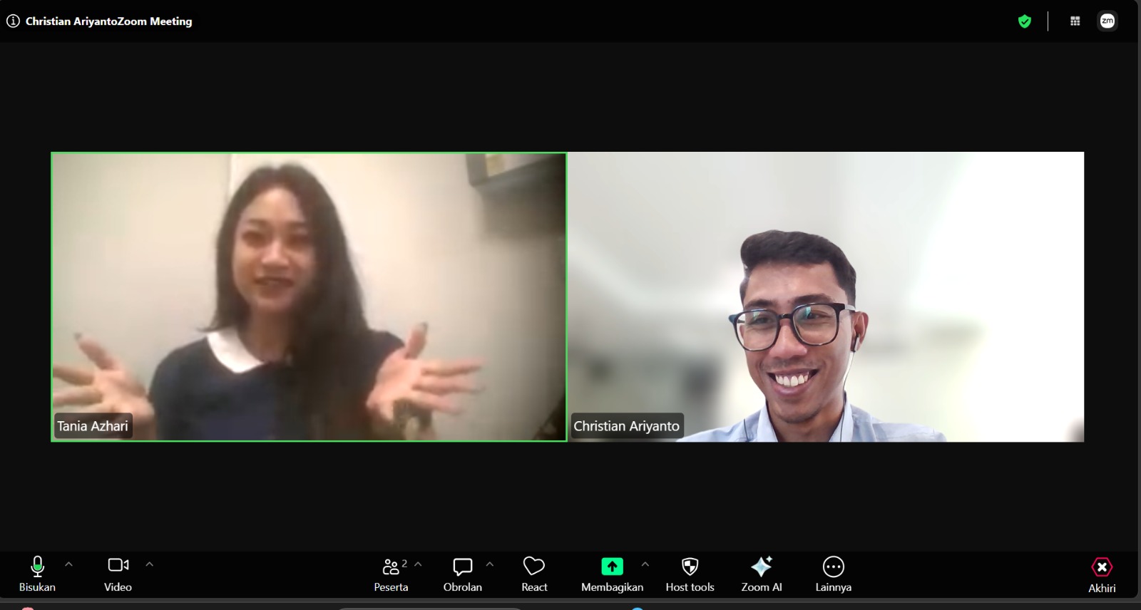 dr Tania Azhari, Sp.DVE & Christian Ariyanto