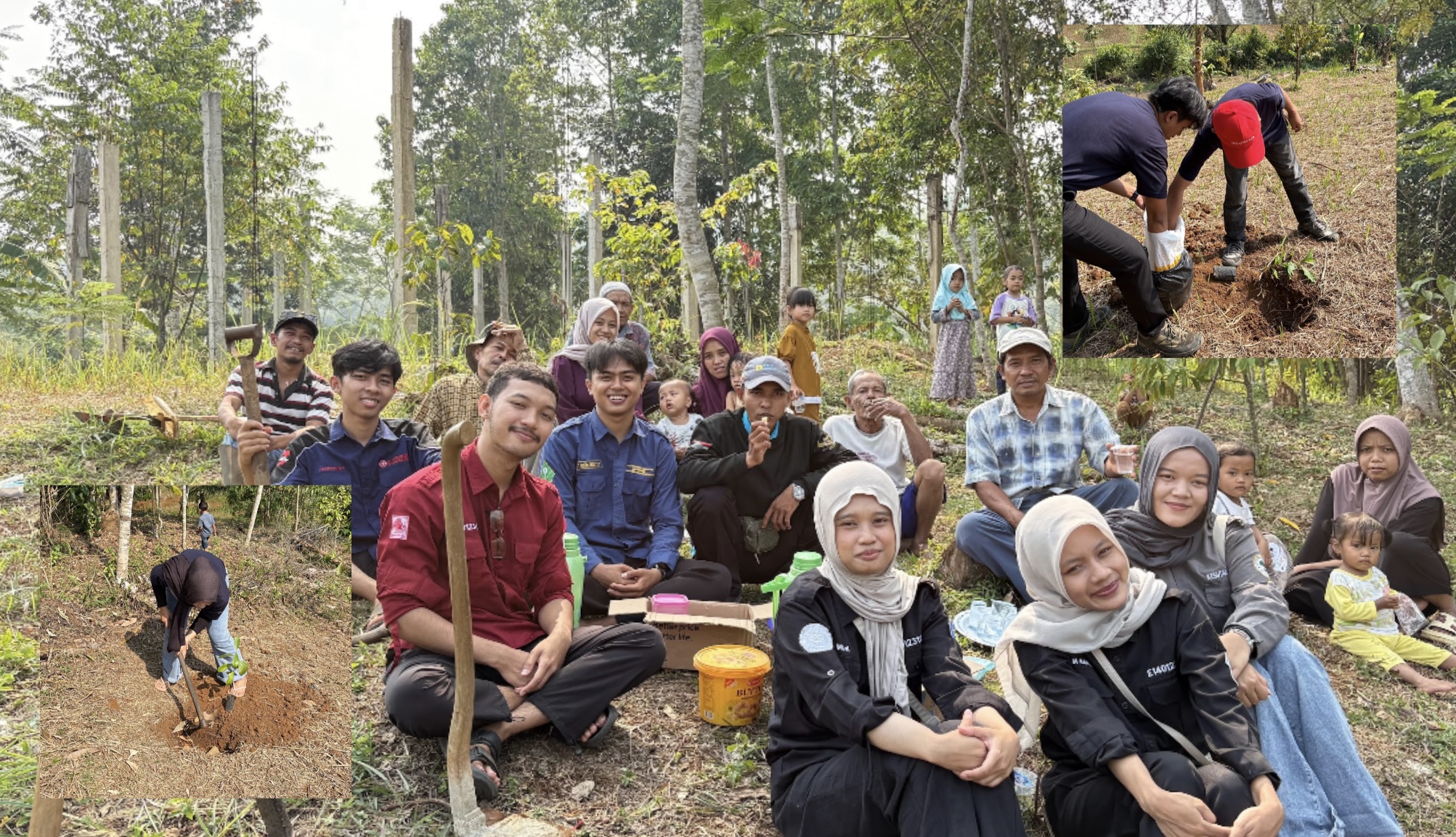 KKN IPB Dokumentasi pembuatan lubang tanam