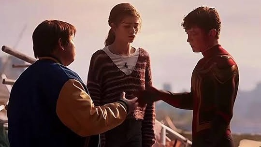 Persahabatan Peter, Mary Jane, dan Ned (Sumber: Spider-Man: No Way Home)
