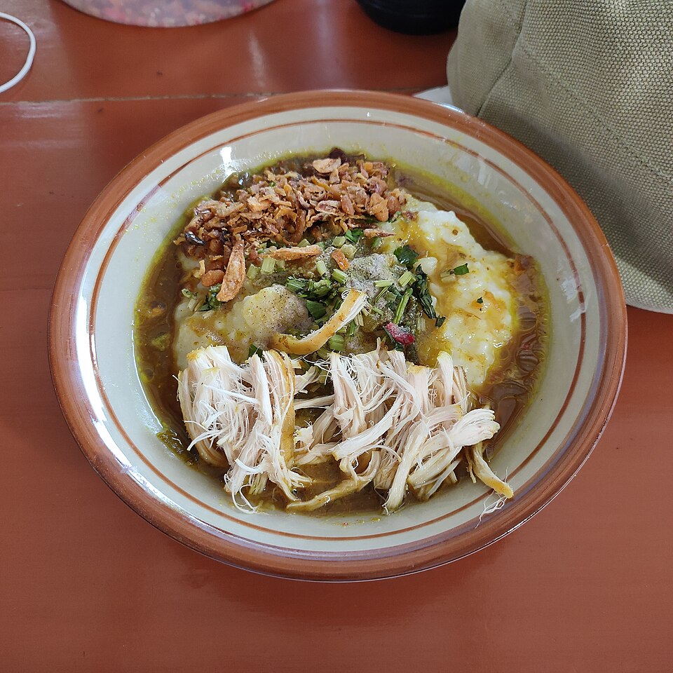 bubur, bubur ayam, tim bubur ayam diaduk atau bubur ayam tidak diaduk