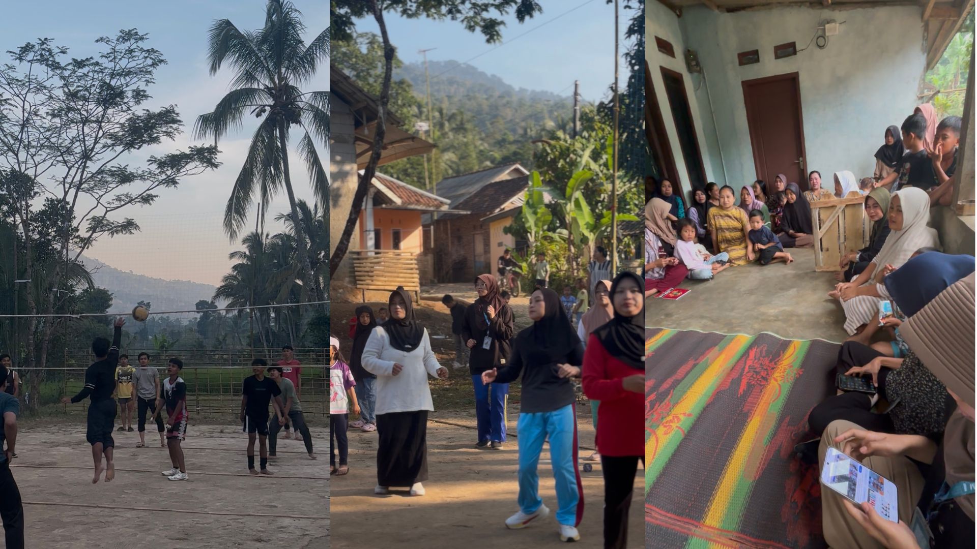 Kebersamaan mahasiswa KKM Eksyar bersama masyarakat Desa Pari | Foto: Dokumentasi KKM Eksyar Kelompok