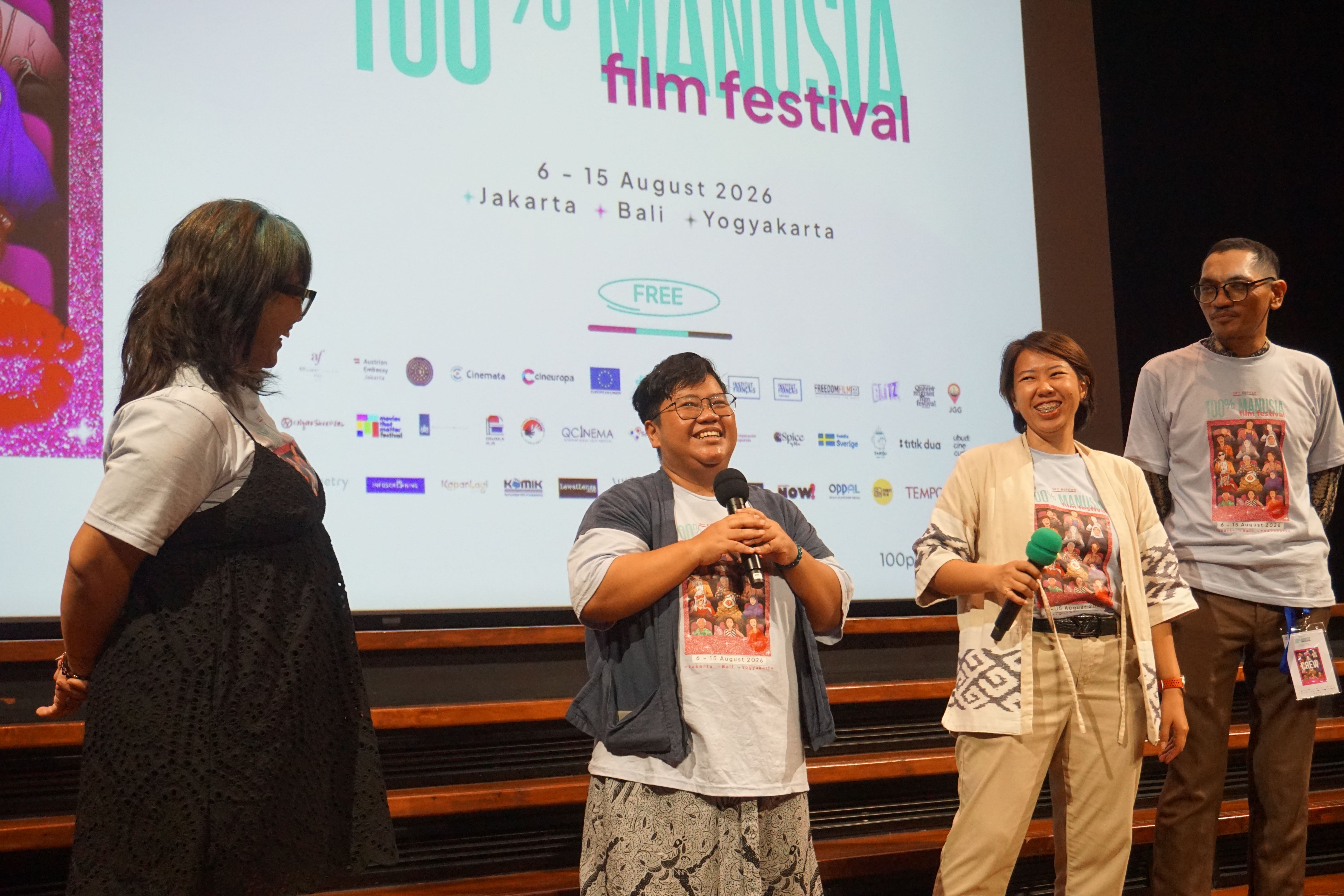 Sambutan 4 Kepala Program 100% Manusia Film Festival 2026 di Erasmus Huis Jakarta | Dok. 100% Manusia Film Festival