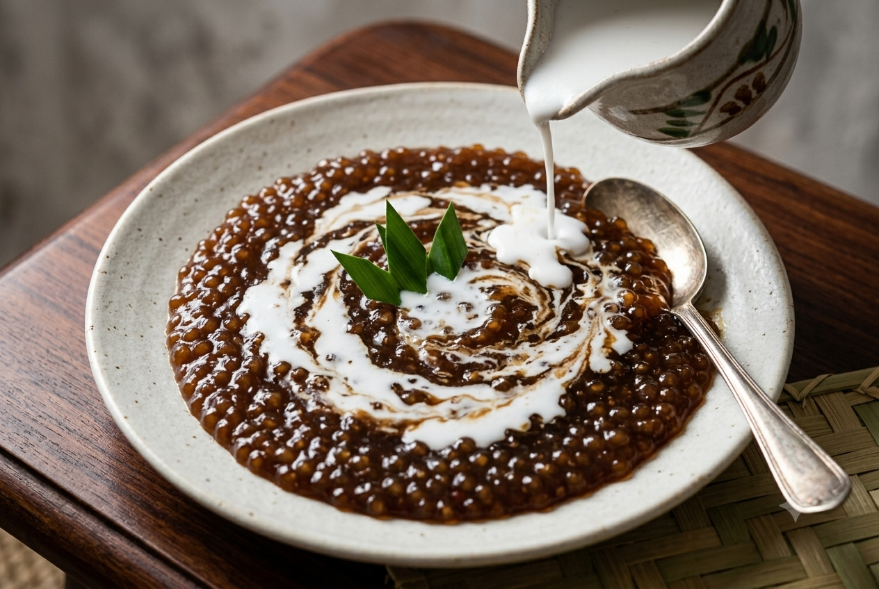 Iliustrasi Bubur Sagu | Sumber: Generated AI