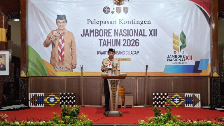 jambore nasional.jpeg pelepasan kontingen cilacap untuk jambore nasional XII 2026