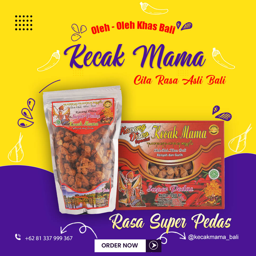 Kacang Disco Bali Kecak Mama, Oleh-oleh khas Bali yang Punya Ragam Varian Rasa | Kecak Mama
