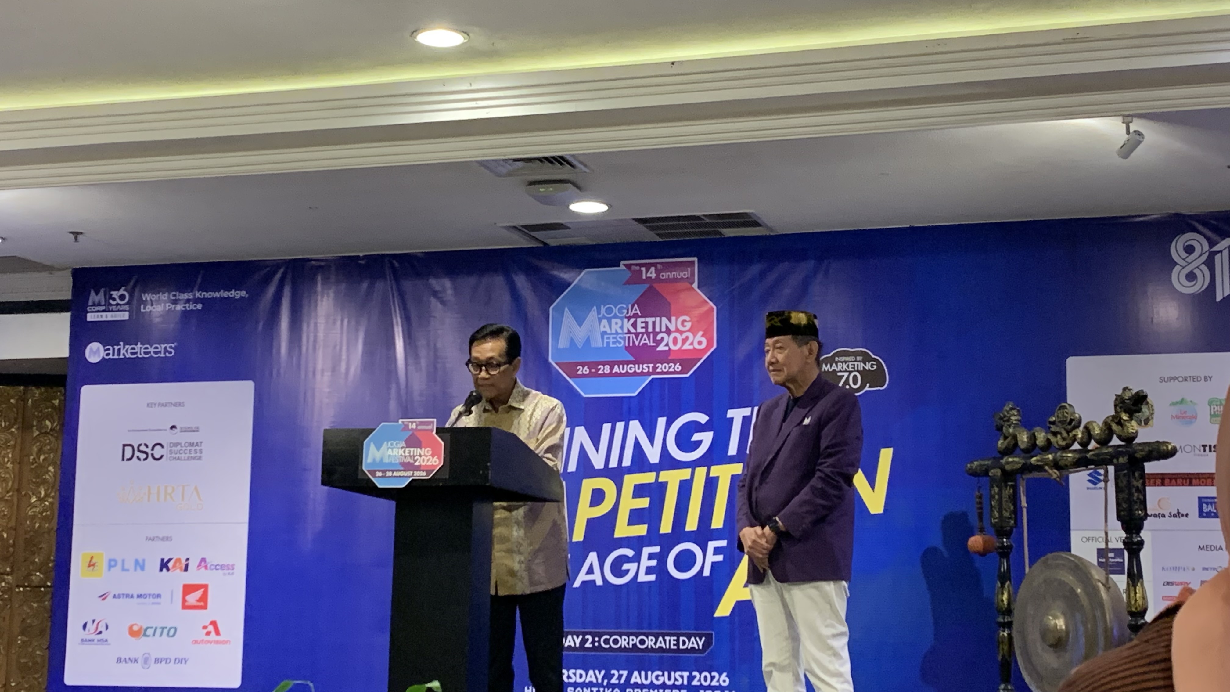 Sri Sultan Hamengkubuwono X membuka Jogja Marketing Festival 2026 | GNFI/Pierre Rainer