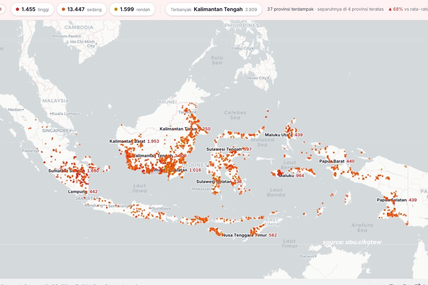 cek titik panas karhutla, cek titik api online, aplikasi titik api, di mana saja titik panas di Indonesia?, titik hotspot karhutla