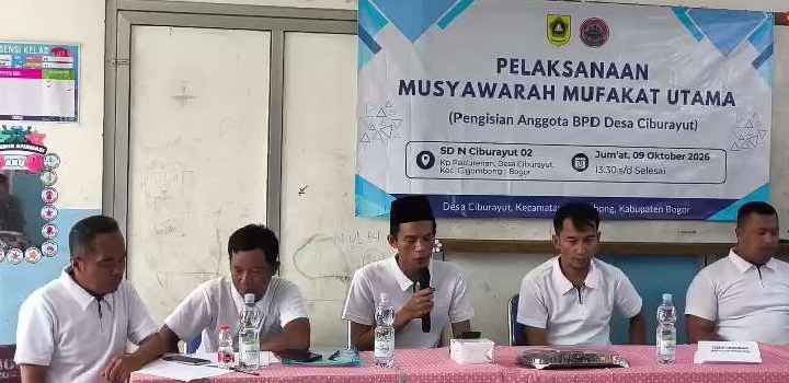 Laporan Ketua Panitia Pengisian Anggota BPD Desa Ciburayut | Sumber: Dok. Pribadi Belgi Alhuda