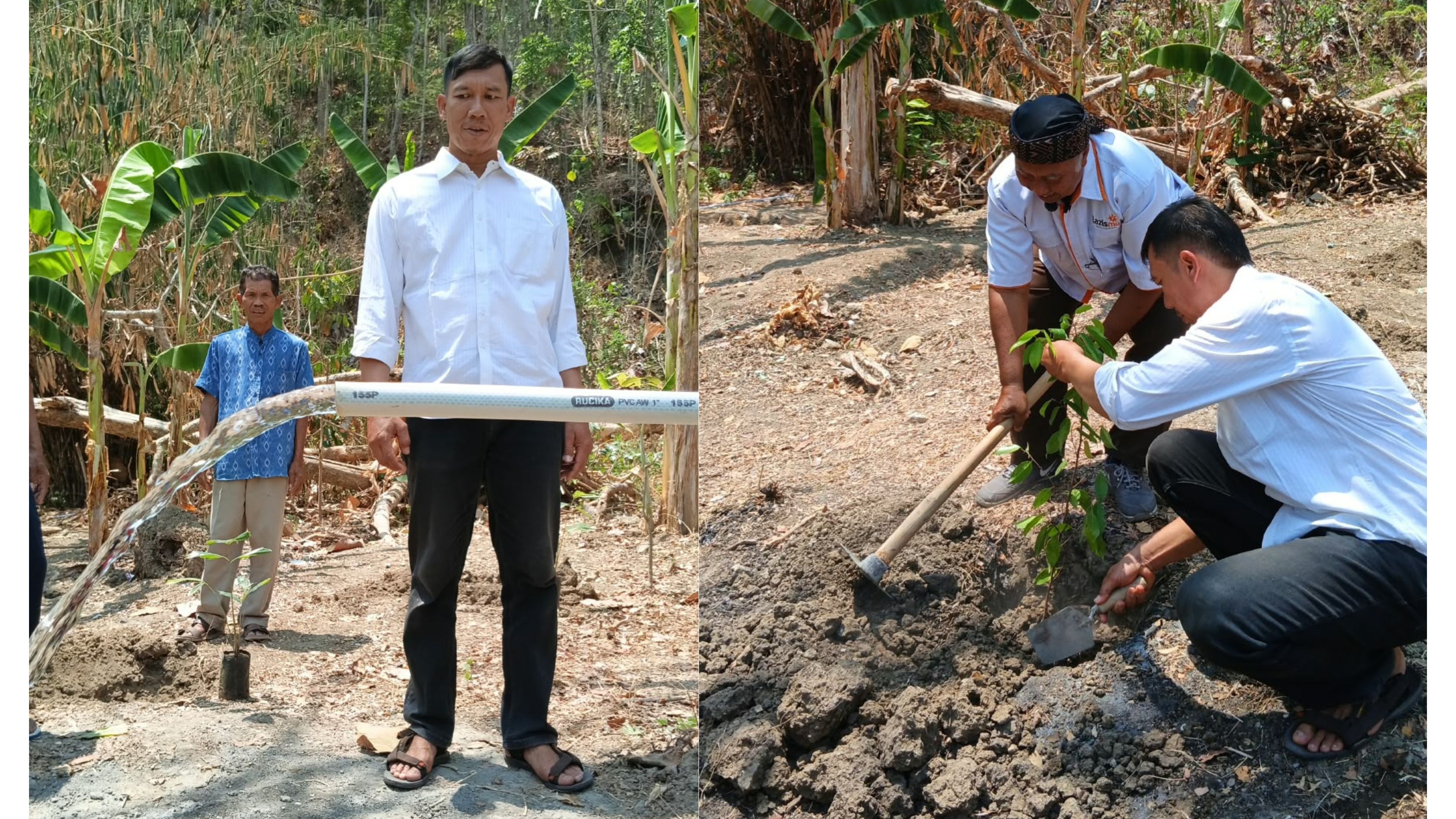Program sarana air bersih dan konservasi air di Gunungkidul oleh BMM dan Lazismu Kota Yogyakarta | Foto: Istimewa