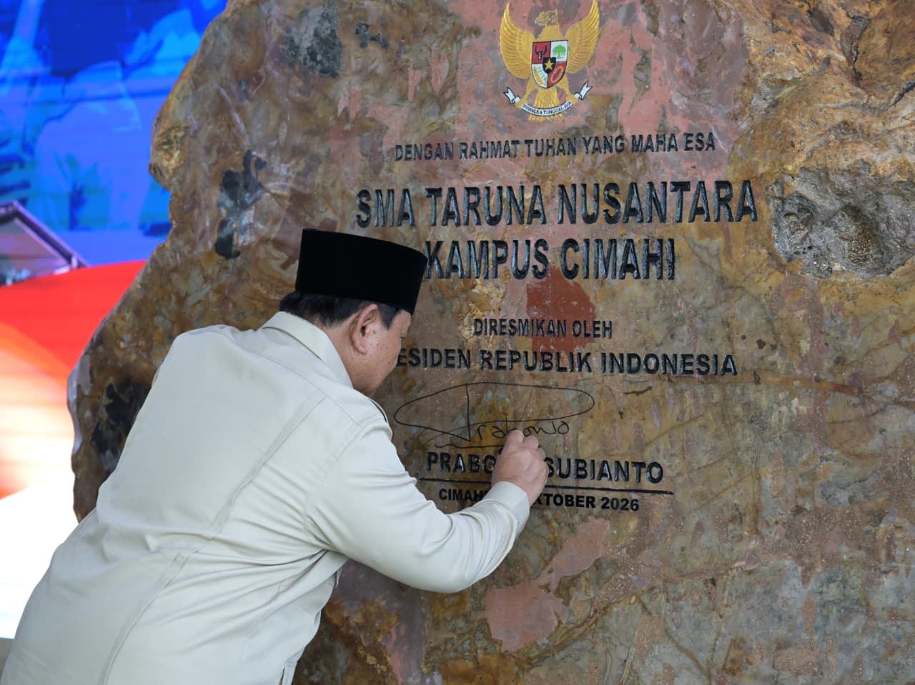 Presiden Prabowo Subianto resmikan SMA Taruna Nusantara Cimahi