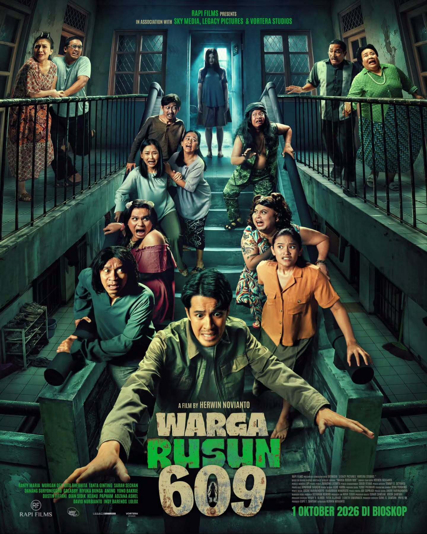 Official Poster Warga Rusun 609, Film Horor Morgan Oey dan Ranti Maria!