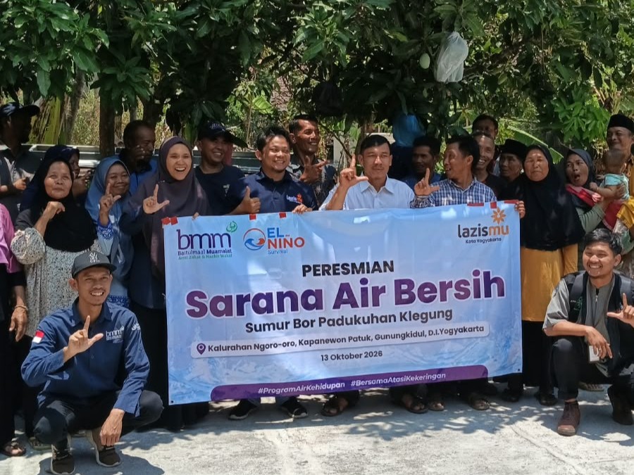 Program sarana air bersih dan konservasi air di Gunungkidul oleh BMM dan Lazismu Kota Yogyakarta | Foto: Istimewa