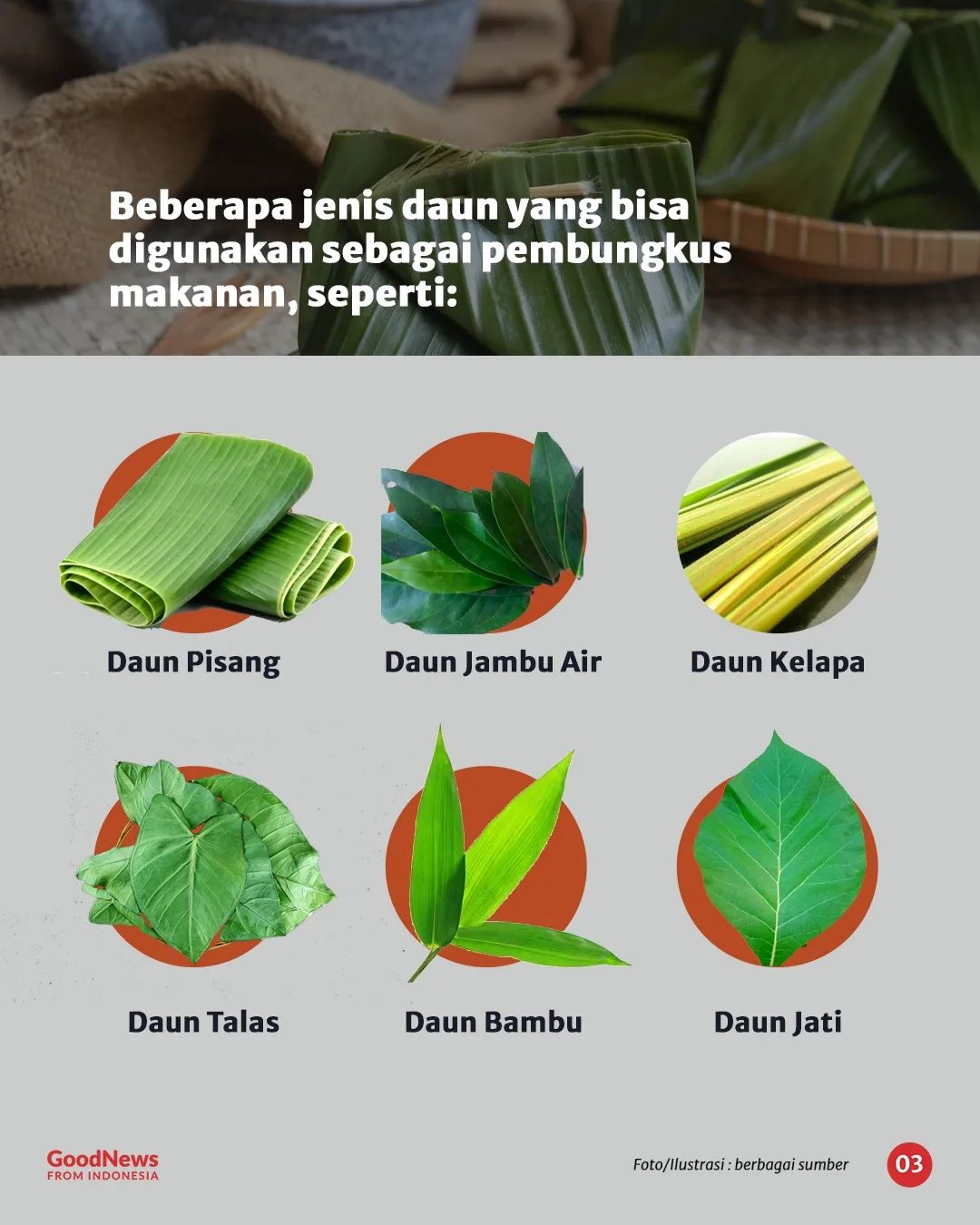 11 Macam Bungkusan Daun Tradisional Asli Indonesia