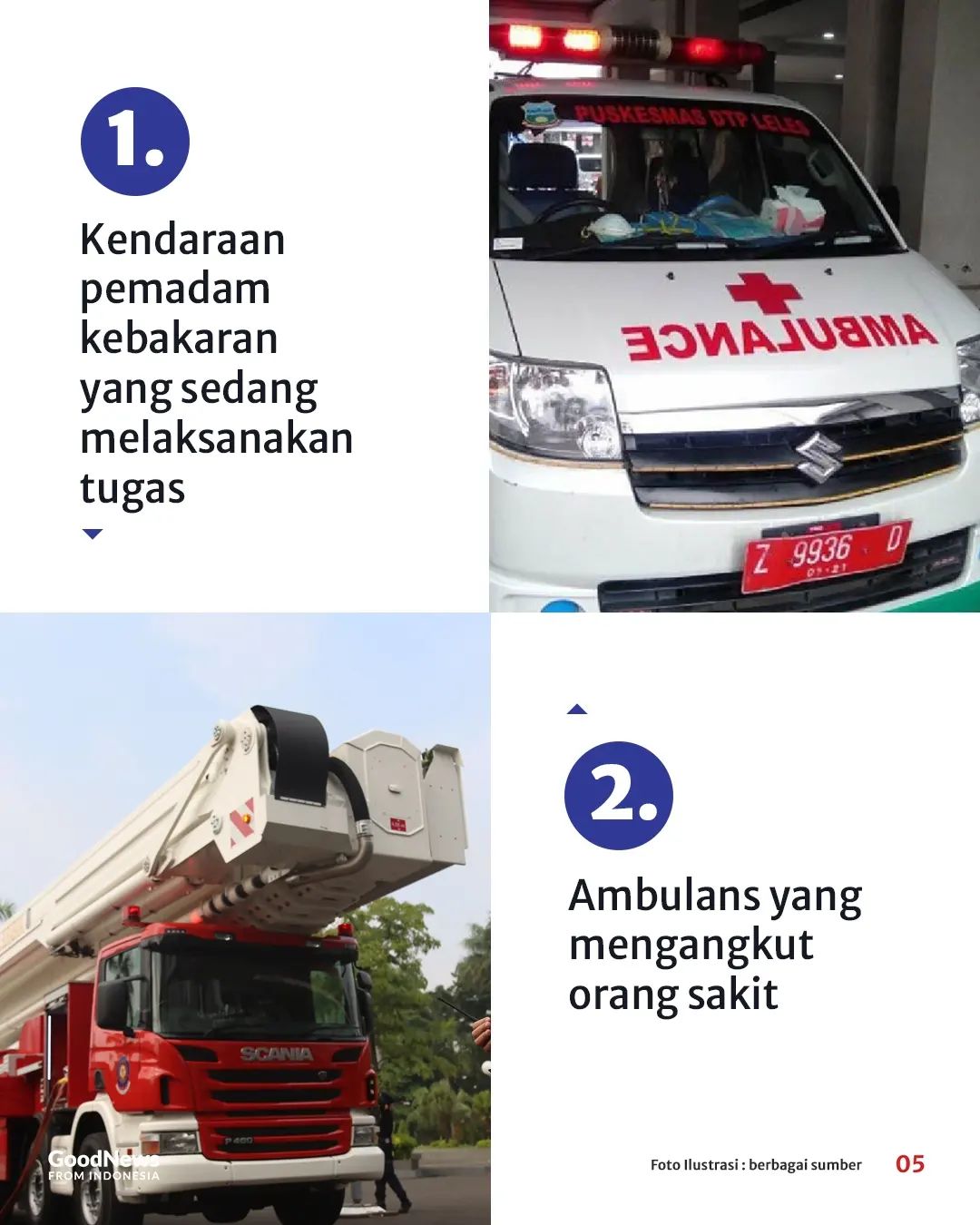 7 Kendaraan yang Harus Diprioritaskan di Jalanan