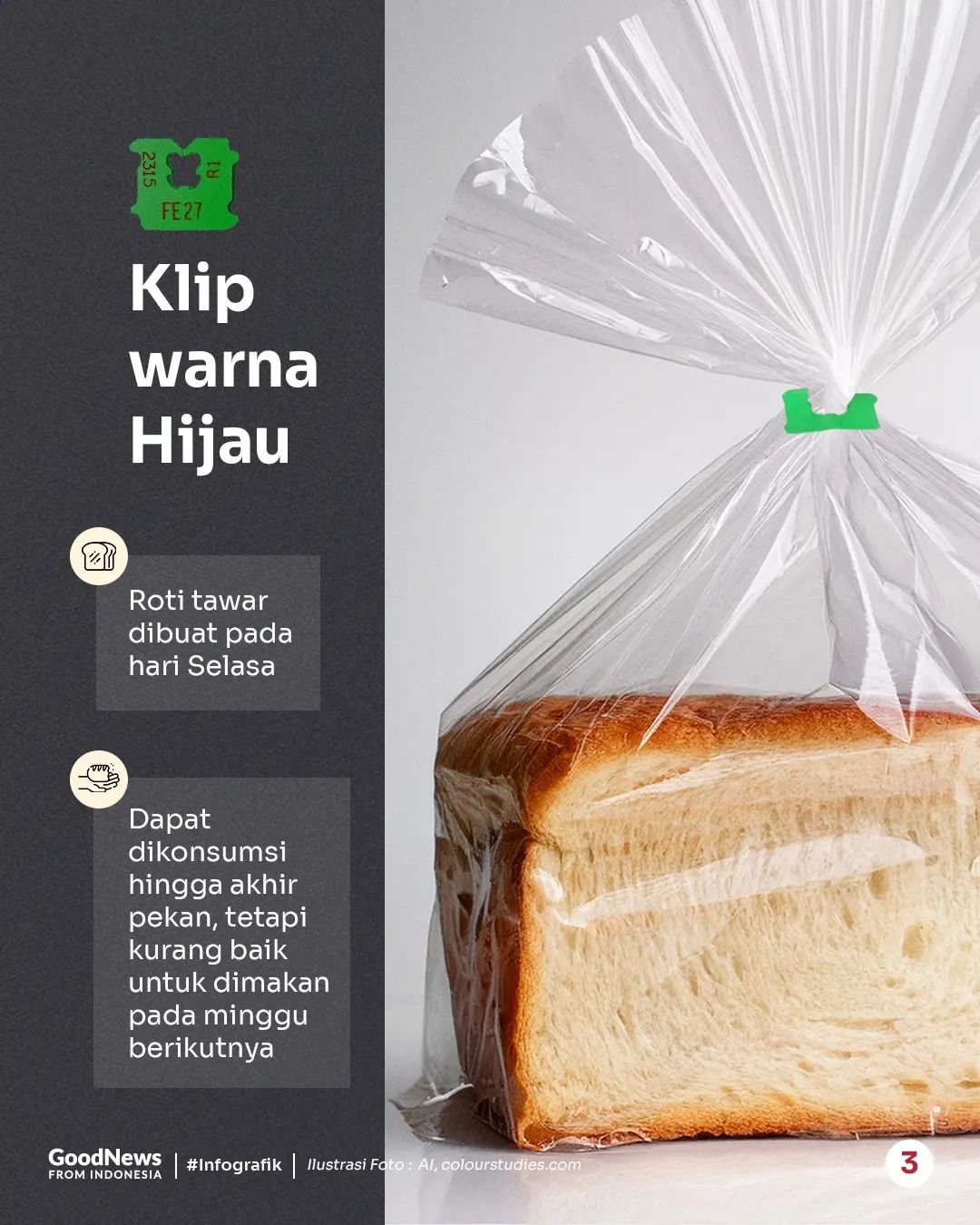 Arti Warna Penjepit Bungkus Roti Tawar