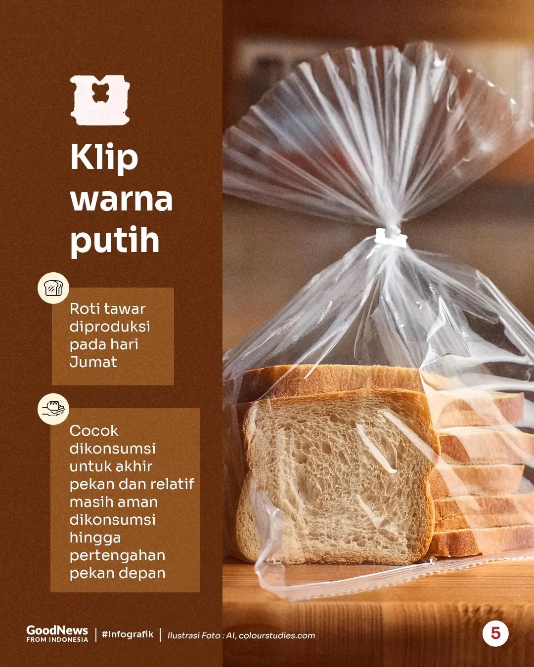 Arti Warna Penjepit Bungkus Roti Tawar