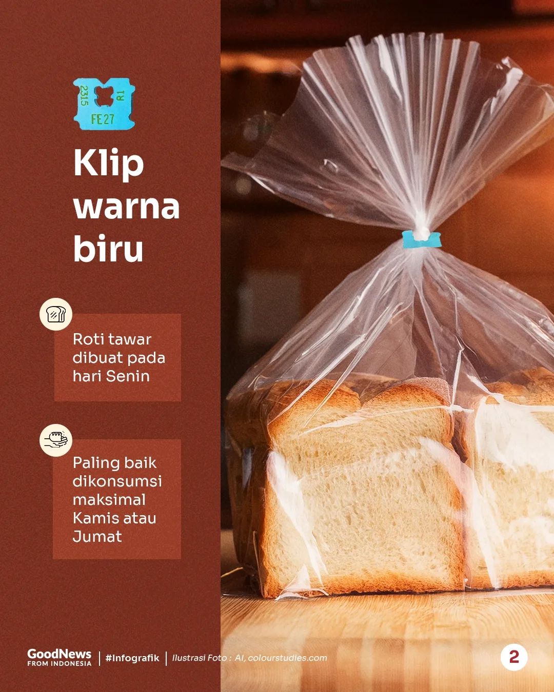 Arti Warna Penjepit Bungkus Roti Tawar