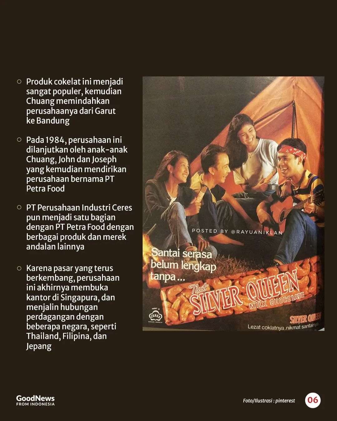 Cerita Asal Mula SilverQueen, Cokelat Batangan Populer Asal Garut