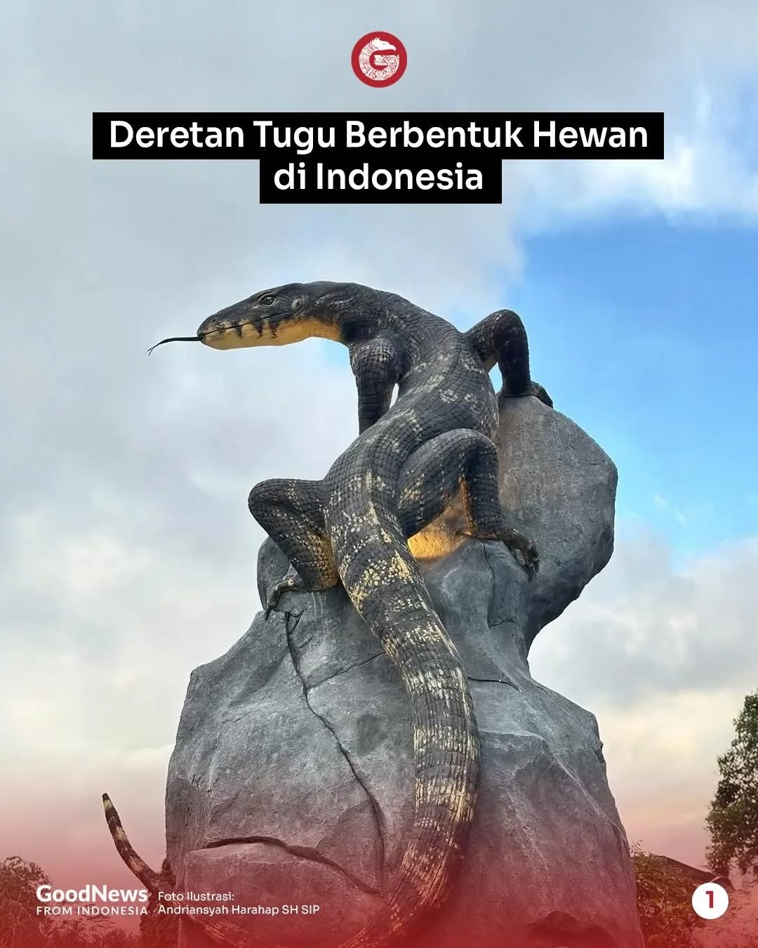 Deretan Tugu Berbentuk Hewan di Indonesia, Tak Cuma Biawak!