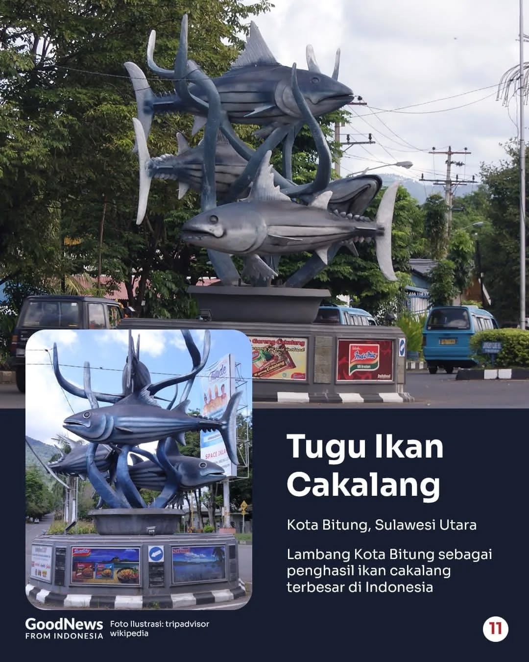 Deretan Tugu Berbentuk Hewan di Indonesia, Tak Cuma Biawak!