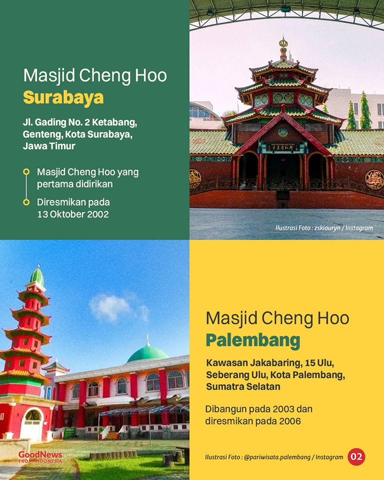 14 Masjid Cheng Ho di Indonesia dan Keistimewaannya