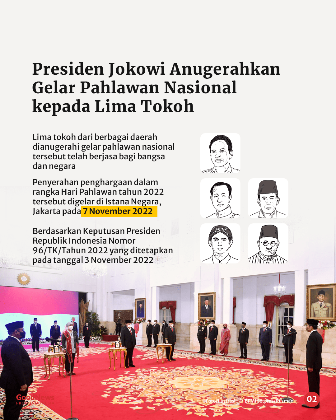 5 Tokoh yang Dianugerahi Gelar Pahlawan Nasional di Tahun 2022