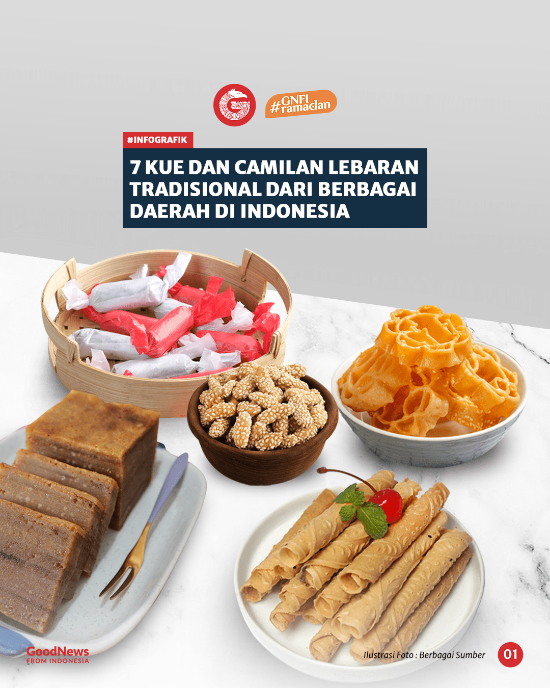 7 Kue dan Camilan Lebaran Tradisional dari Berbagai Daerah di Indonesia