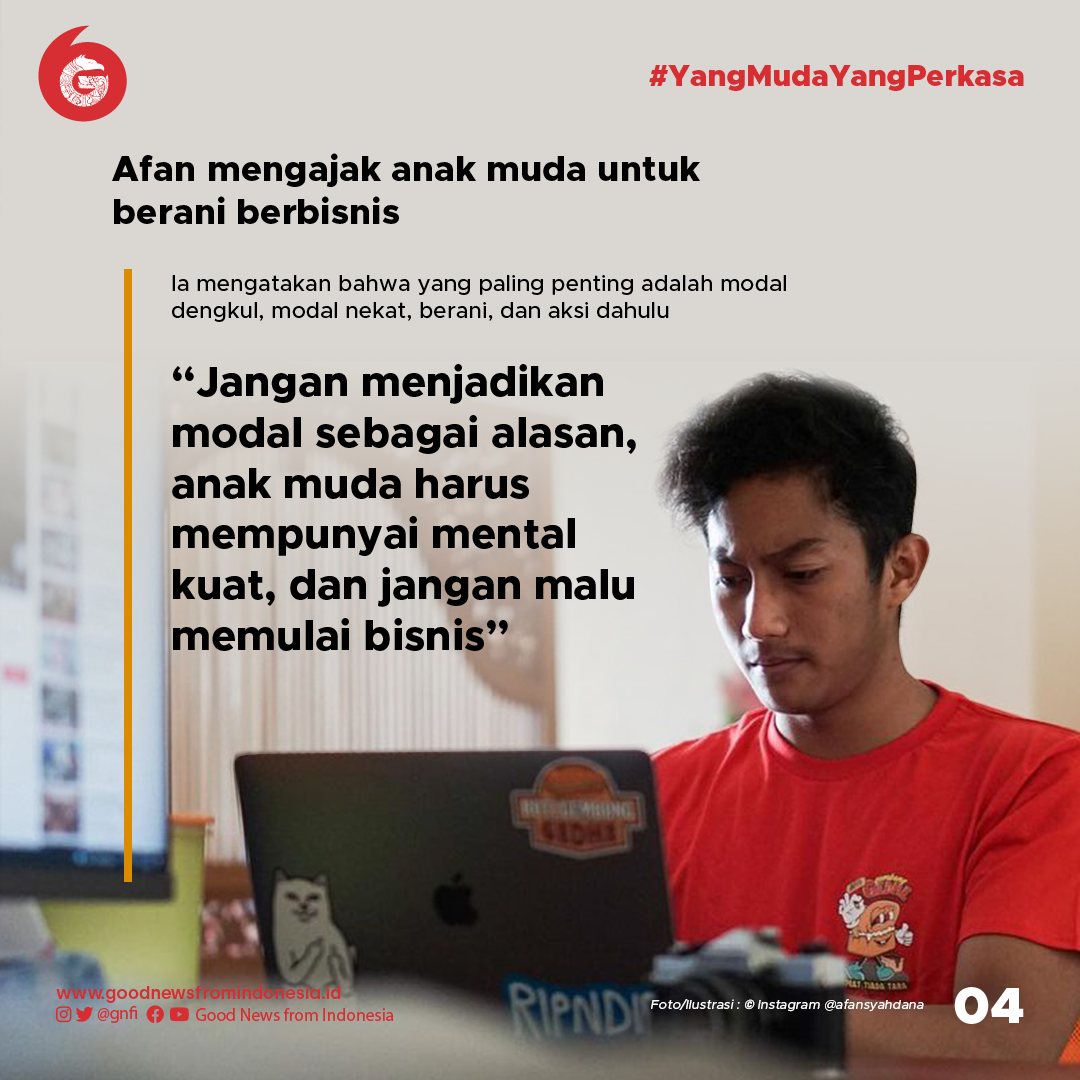 Afan Syahdana, Bermodal Nekat Jualan Roti