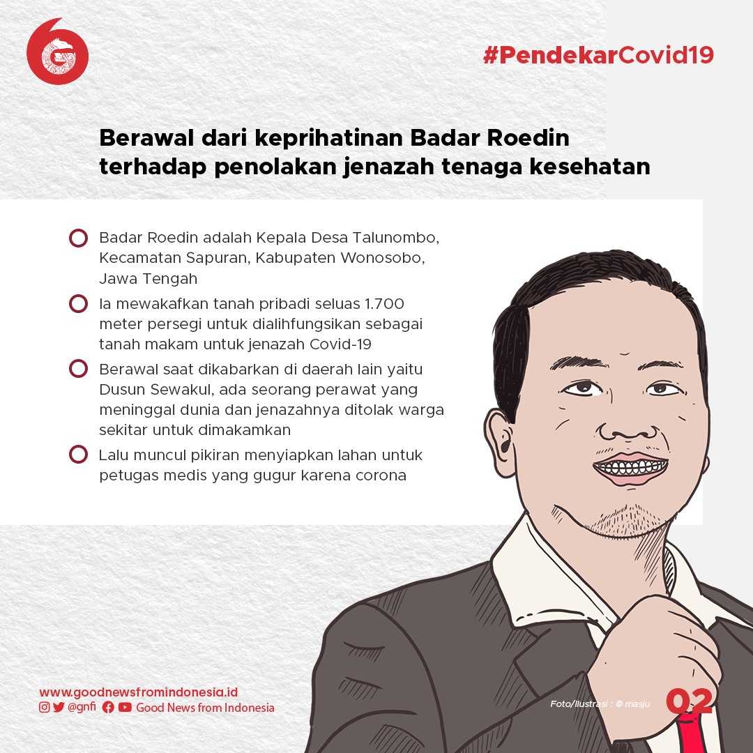 Badar Roedin, Kades yang Sumbangkan Gaji dan Tanah untuk Pemakaman Jenazah Covid-19