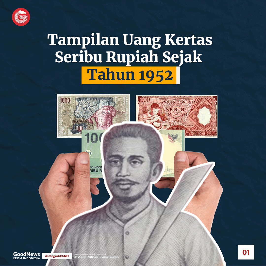 Begini Tampilan Uang Kertas Rp1000 Sejak Tahun 1952
