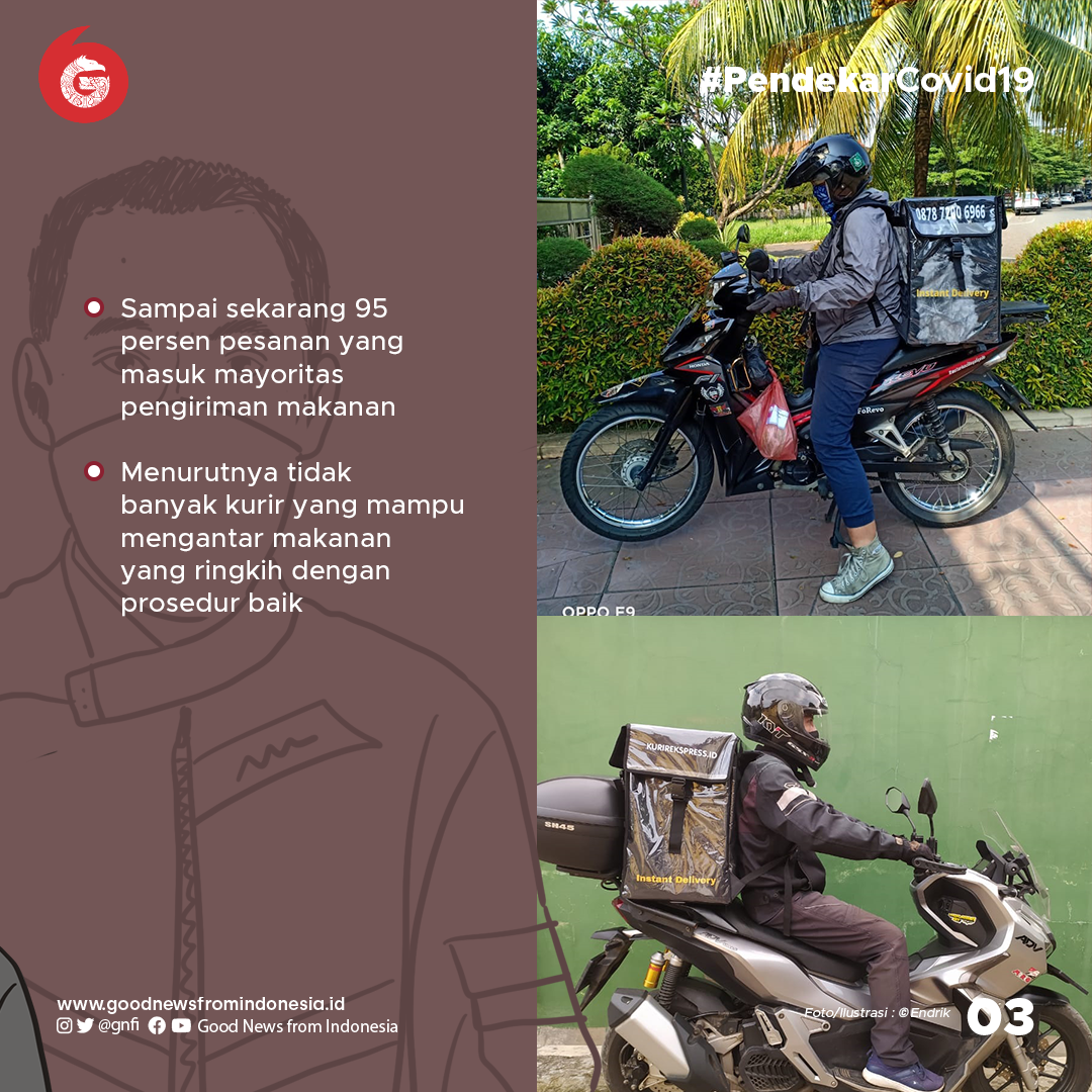 Bermodal Tekad, Kurir Ini Membuka Lapangan Pekerjaan Saat Pandemi