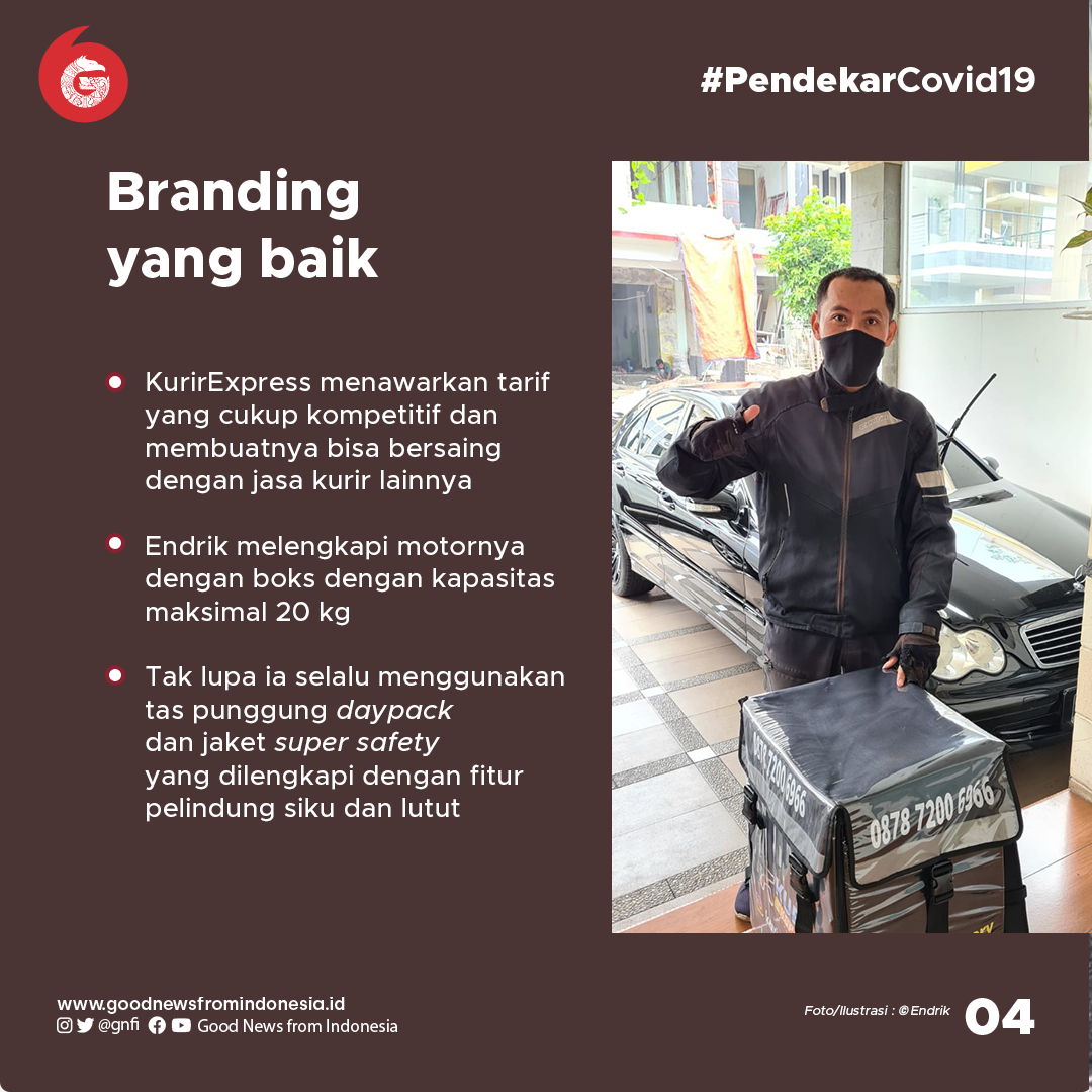 Bermodal Tekad, Kurir Ini Membuka Lapangan Pekerjaan Saat Pandemi