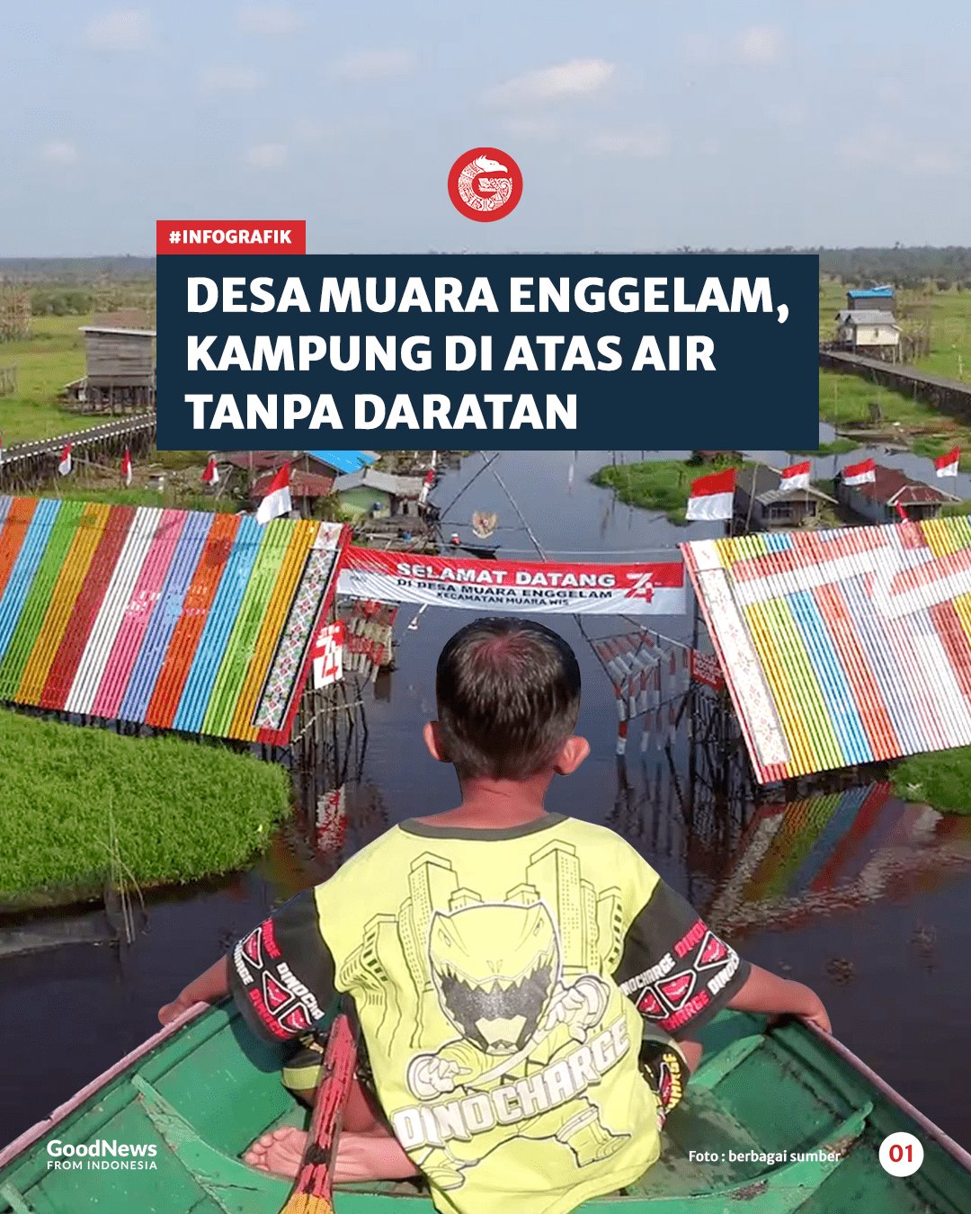 Desa Muara Enggelam, Kampung di Atas Air Tanpa Daratan