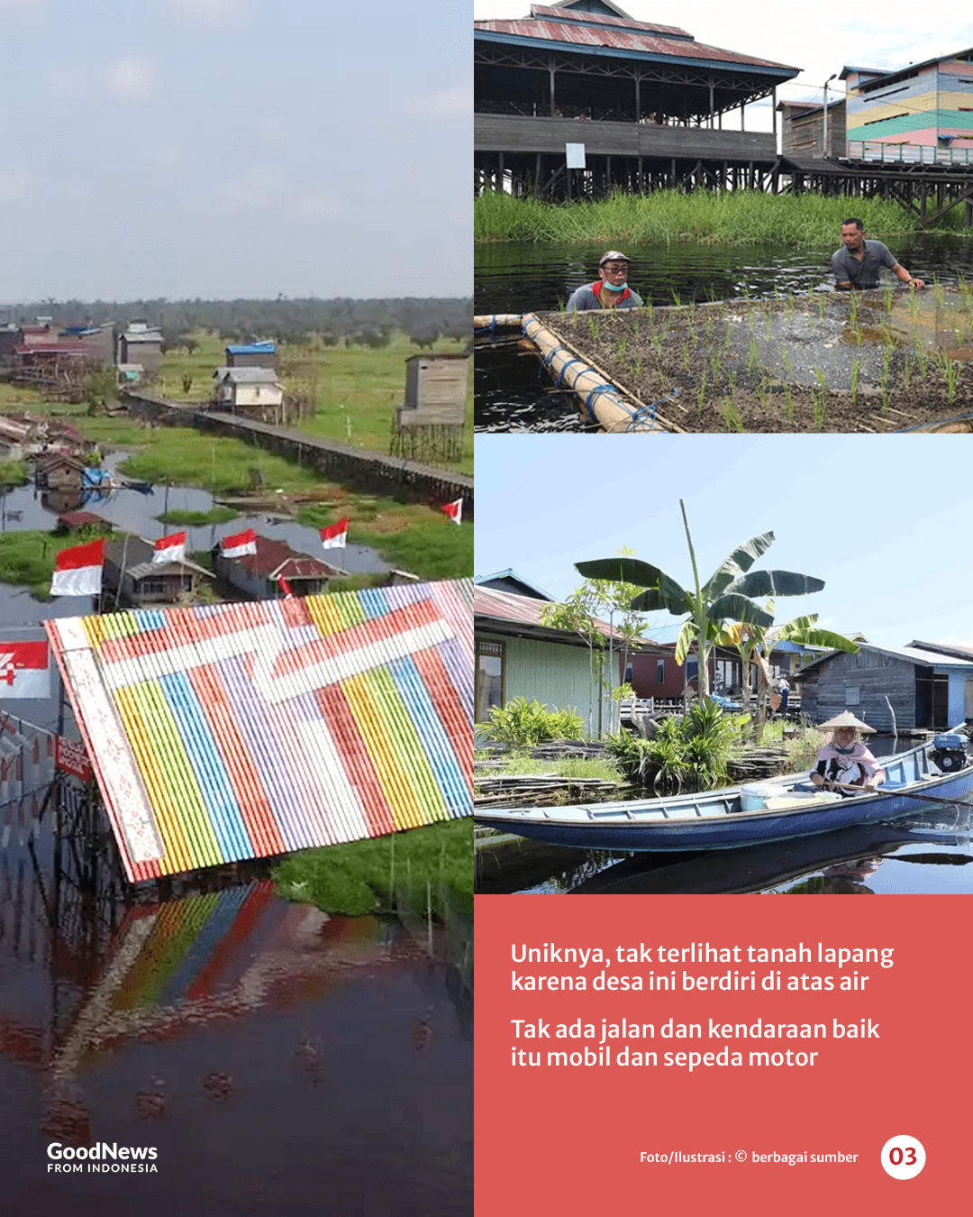 Desa Muara Enggelam, Kampung di Atas Air Tanpa Daratan