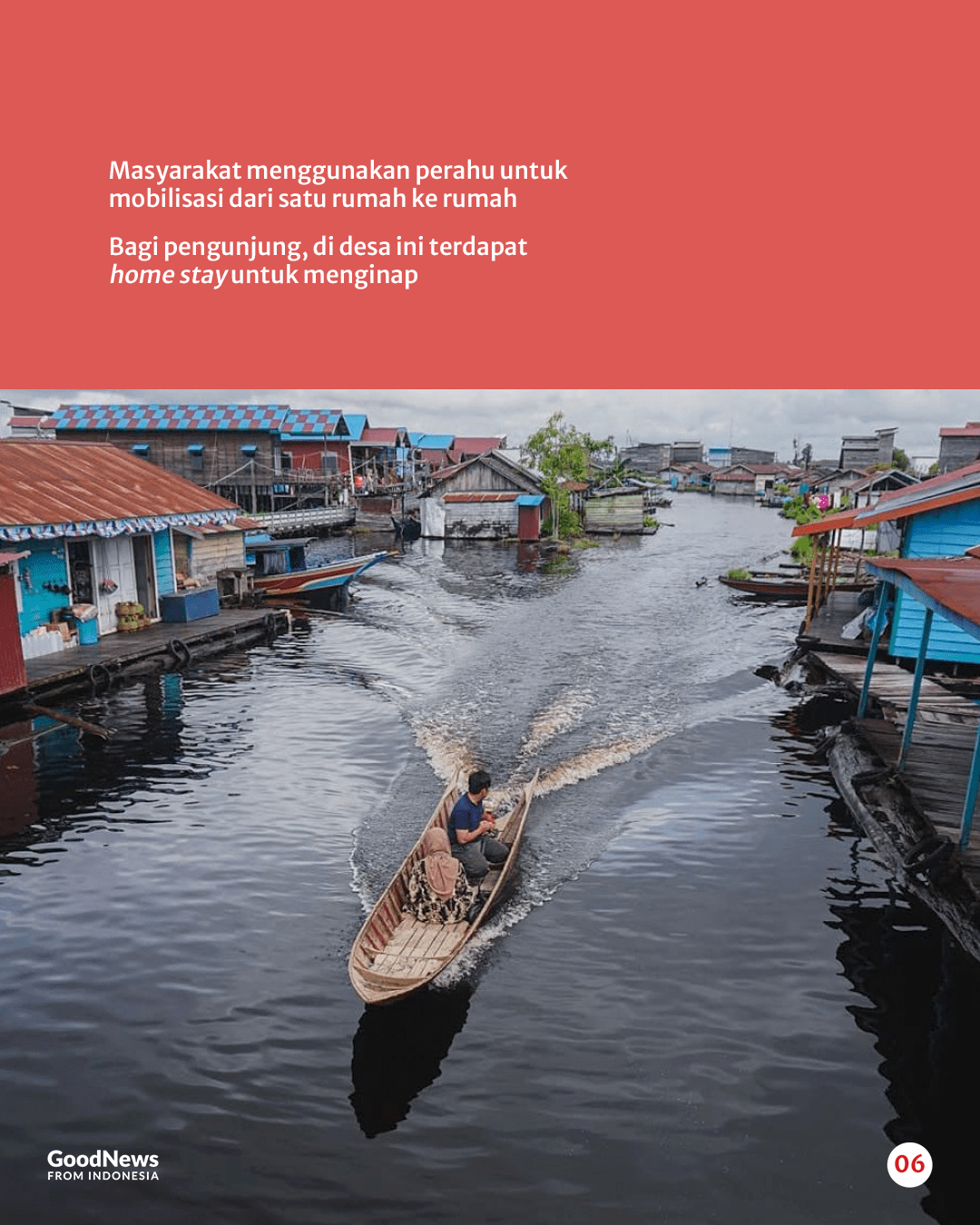Desa Muara Enggelam, Kampung di Atas Air Tanpa Daratan