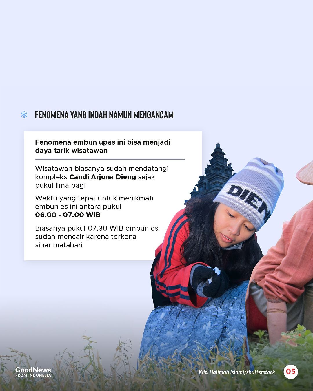 Fenomena Embun Es Selimuti Dataran Tinggi Dieng, Indah tapi Mengancam