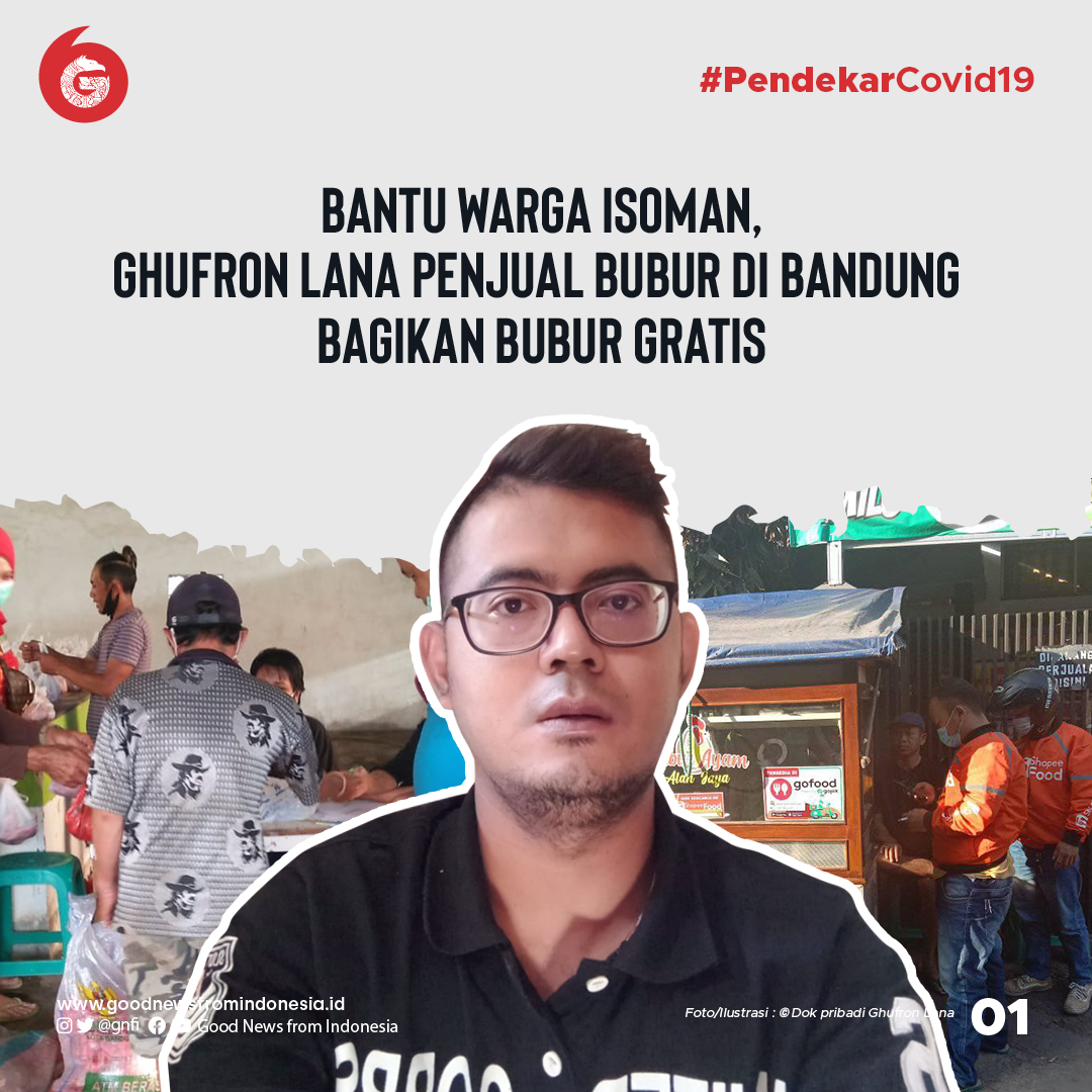Ghufron Lana, Penjual Bubur yang Membantu Warga Isoman