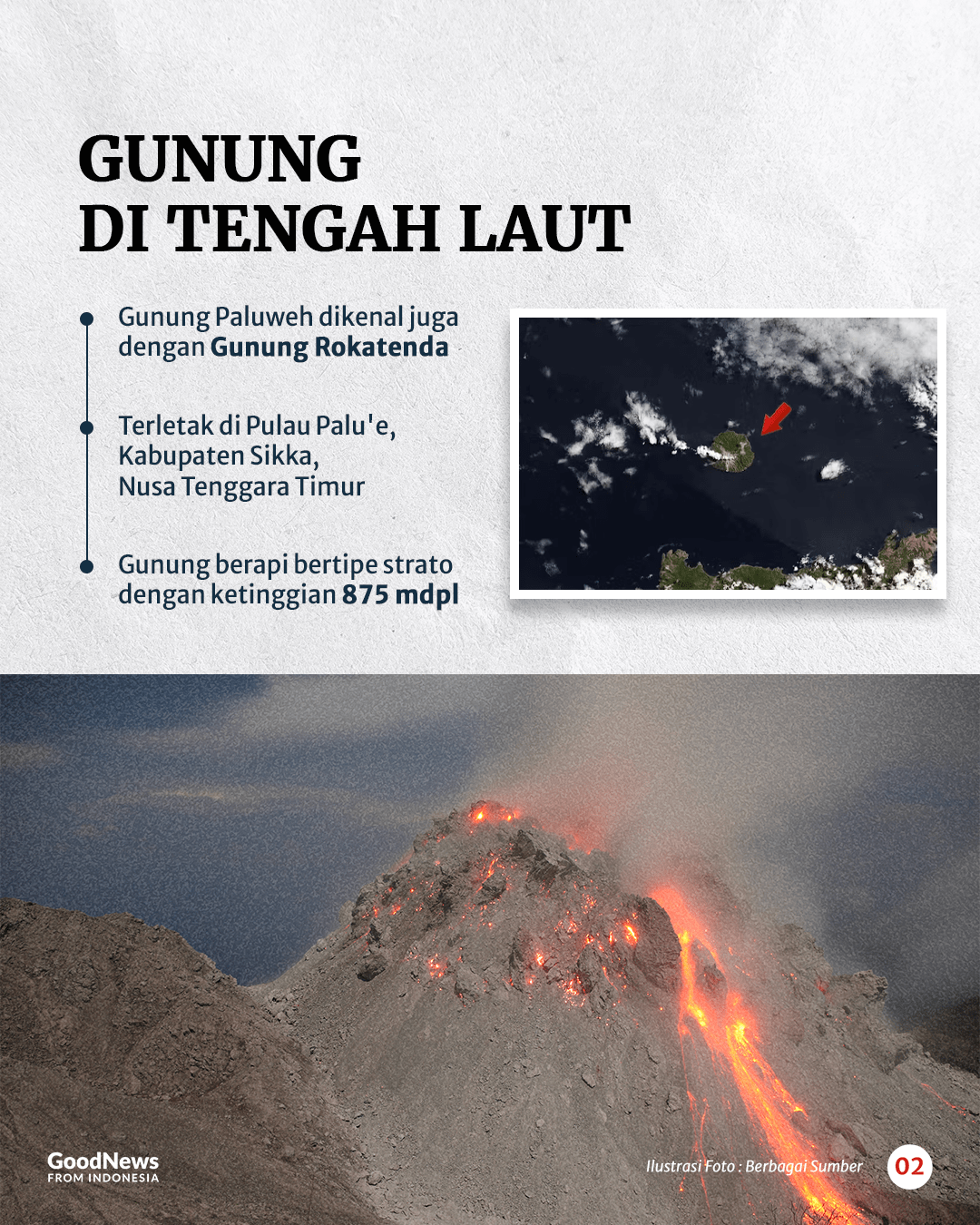 Gunung Paluweh, Gunung di Tengah Lautan yang Tak Banyak Orang Tahu