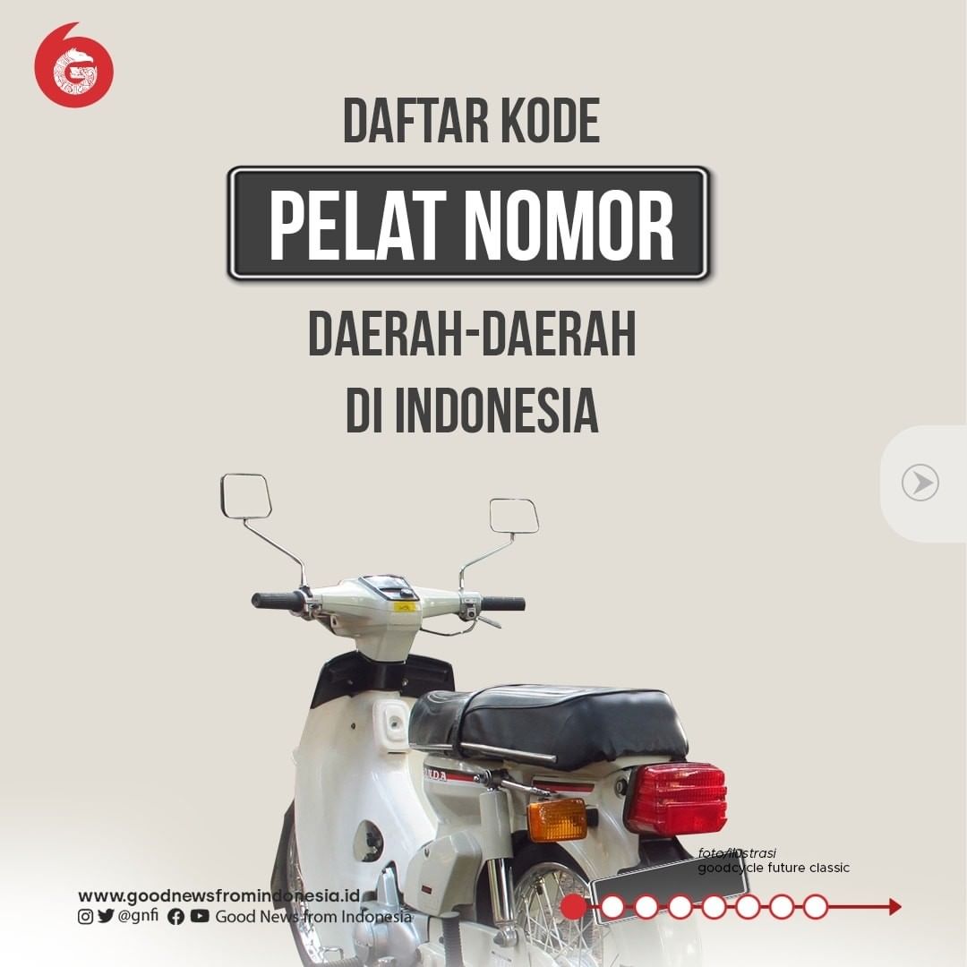 Daftar Nama Kode Pelat Nomor Kendaraan Seluruh Daerah Indonesia