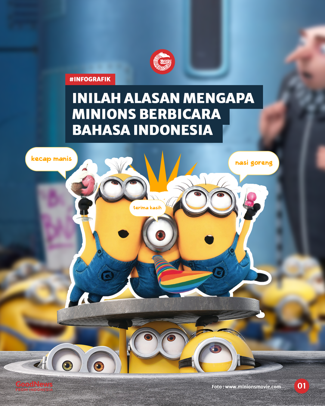 Inilah Alasan Mengapa Minions Berbicara Bahasa Indonesia