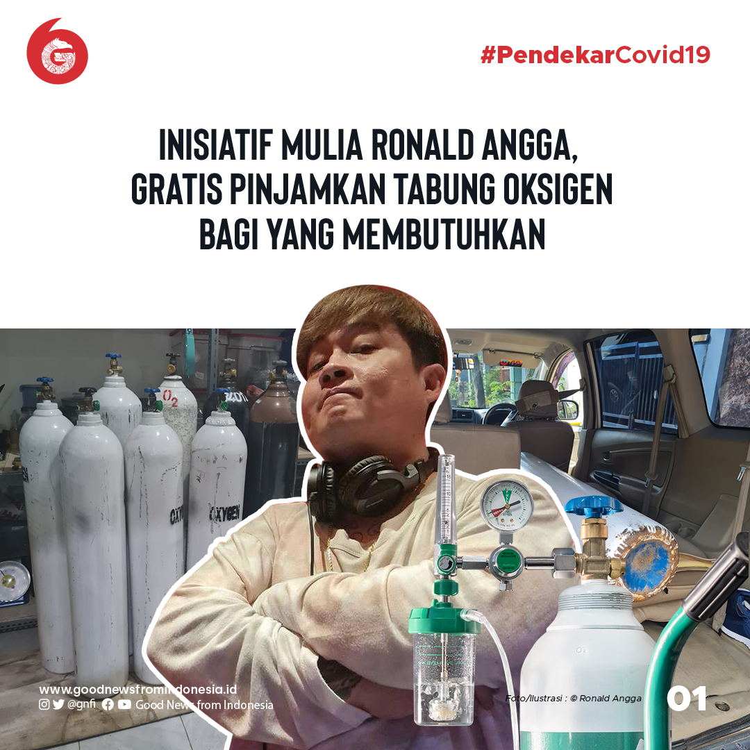 Inisiatif Ronald Angga, Gratis Pinjamkan Tabung Oksigen untuk Korban Covid-19
